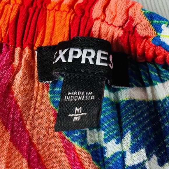 Express Pink Floral Off the Shoulder Blouse - Medium - Picture 6 of 8